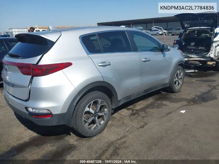 2020 Kia Sportage Lx VIN: KNDPM3AC2L7784836 Lot: 40487338