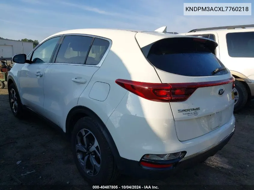 2020 Kia Sportage Lx VIN: KNDPM3ACXL7760218 Lot: 40487805