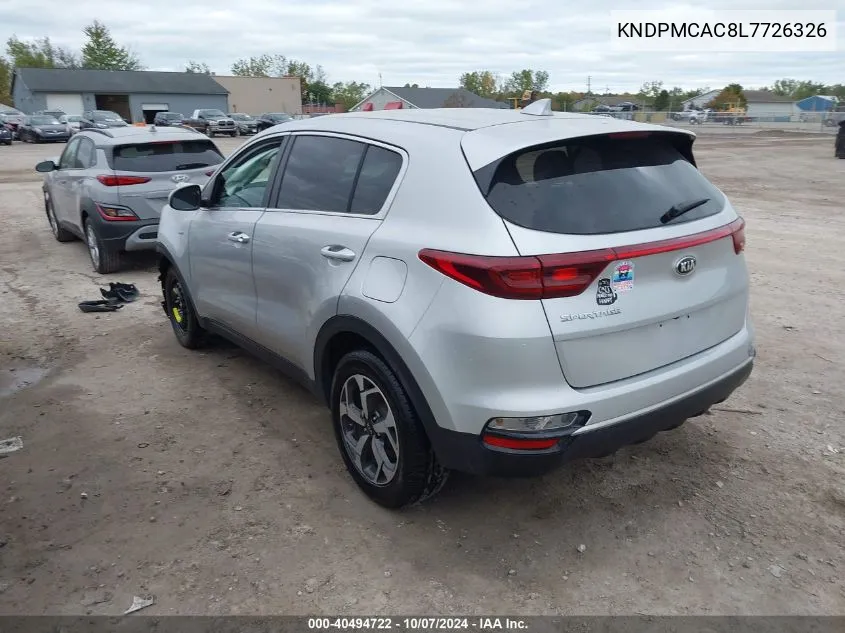 2020 Kia Sportage Lx VIN: KNDPMCAC8L7726326 Lot: 40494722