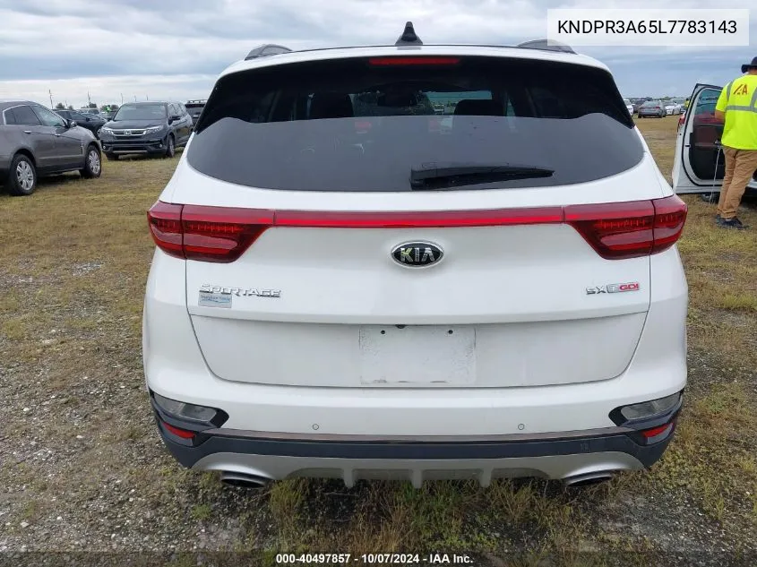 2020 Kia Sportage Sx VIN: KNDPR3A65L7783143 Lot: 40497857