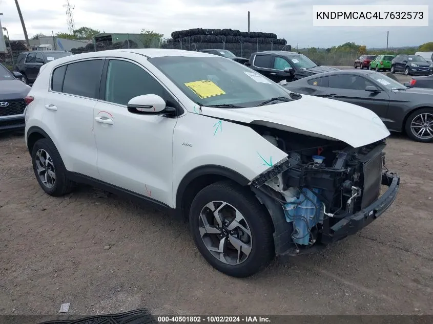 2020 Kia Sportage Lx VIN: KNDPMCAC4L7632573 Lot: 40501802