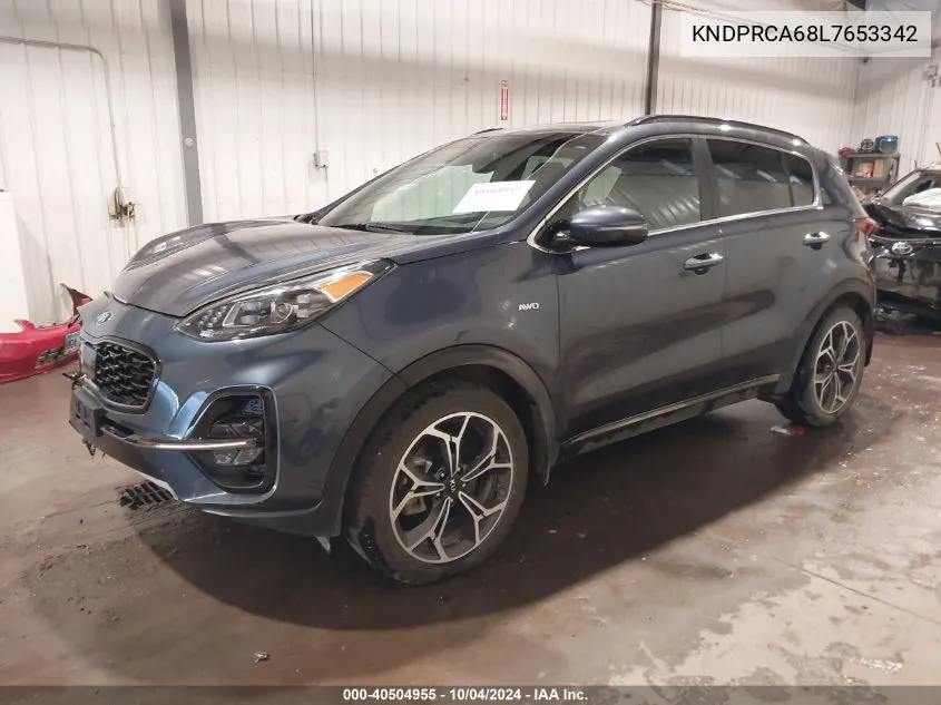 KNDPRCA68L7653342 2020 Kia Sportage Sx Turbo