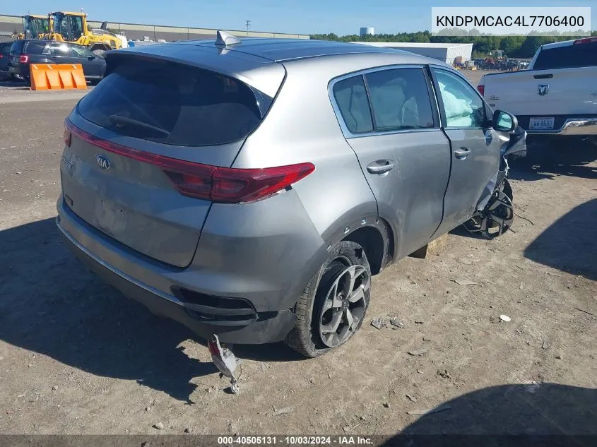 2020 Kia Sportage Lx VIN: KNDPMCAC4L7706400 Lot: 40505131