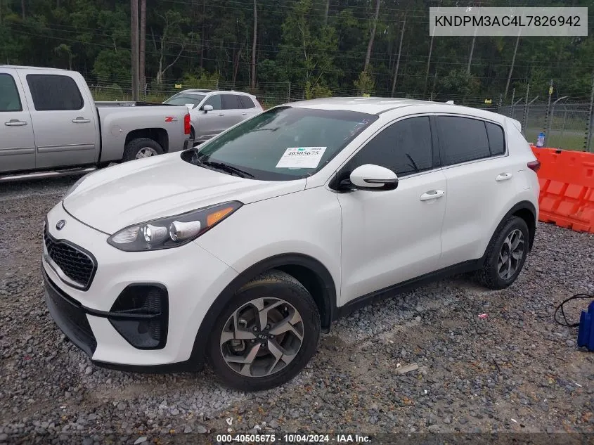 2020 Kia Sportage Lx VIN: KNDPM3AC4L7826942 Lot: 40505675