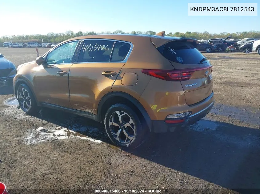 2020 Kia Sportage Lx VIN: KNDPM3AC8L7812543 Lot: 40515486