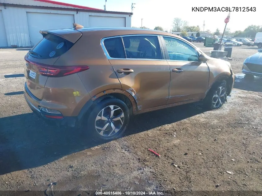 2020 Kia Sportage Lx VIN: KNDPM3AC8L7812543 Lot: 40515486