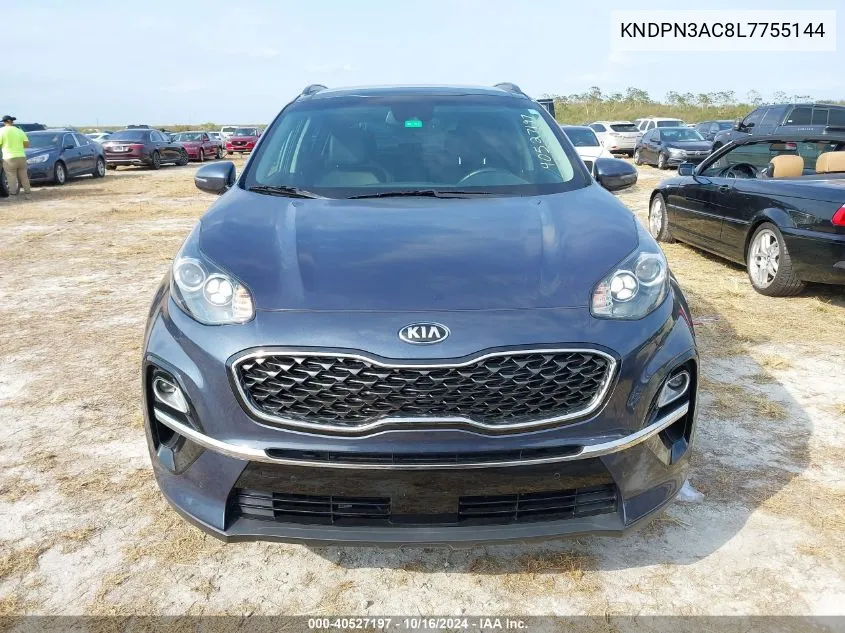 2020 Kia Sportage Ex VIN: KNDPN3AC8L7755144 Lot: 40527197