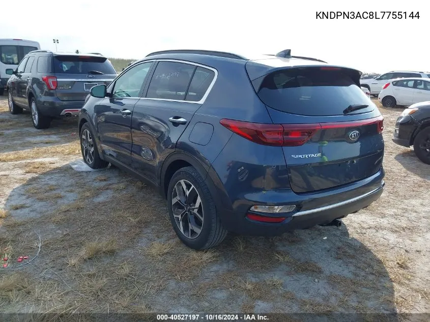 2020 Kia Sportage Ex VIN: KNDPN3AC8L7755144 Lot: 40527197