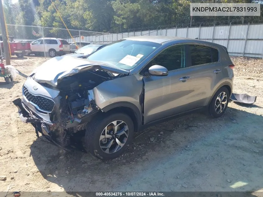 2020 Kia Sportage Lx VIN: KNDPM3AC2L7831993 Lot: 40534275