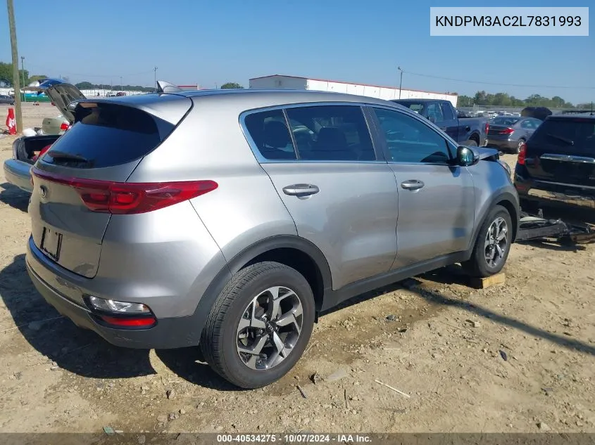 2020 Kia Sportage Lx VIN: KNDPM3AC2L7831993 Lot: 40534275