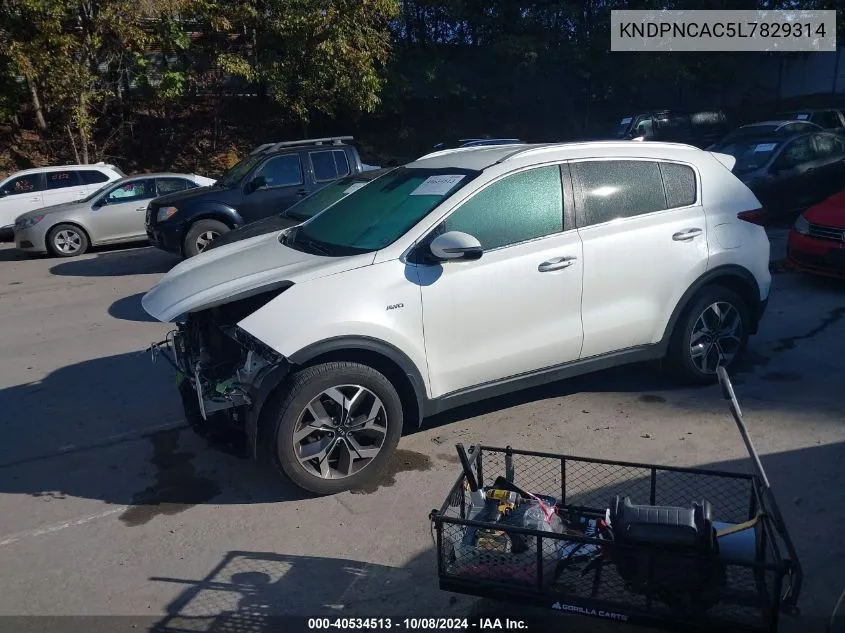 2020 Kia Sportage Ex VIN: KNDPNCAC5L7829314 Lot: 40534513