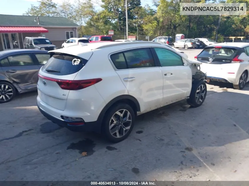 2020 Kia Sportage Ex VIN: KNDPNCAC5L7829314 Lot: 40534513