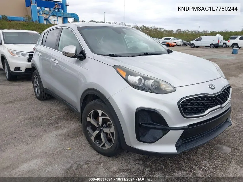 2020 Kia Sportage Lx VIN: KNDPM3AC1L7780244 Lot: 40537091