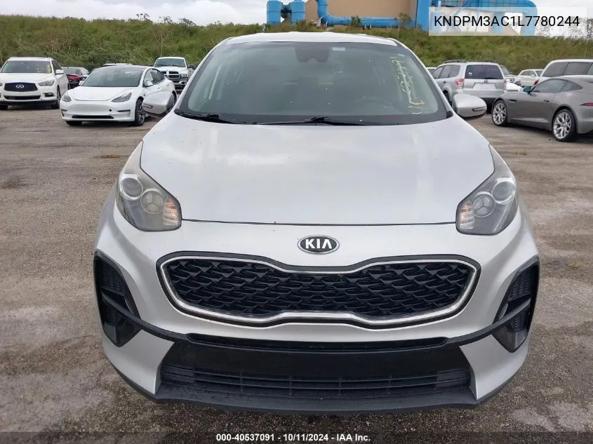 2020 Kia Sportage Lx VIN: KNDPM3AC1L7780244 Lot: 40537091