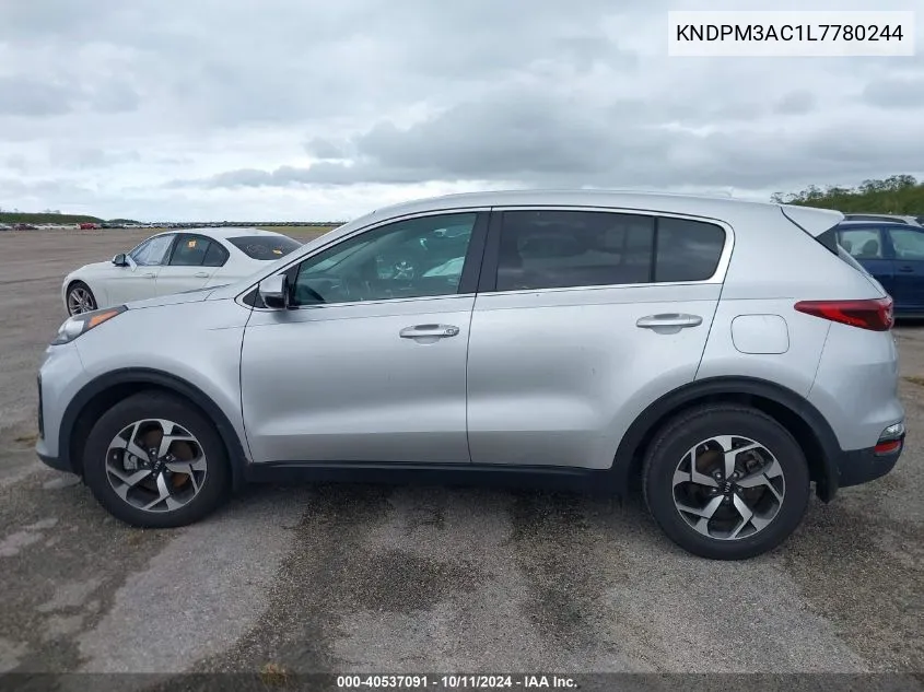 2020 Kia Sportage Lx VIN: KNDPM3AC1L7780244 Lot: 40537091