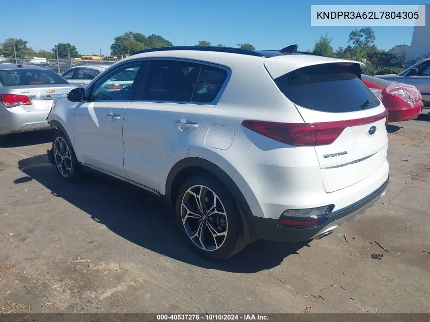 2020 Kia Sportage Sx Turbo VIN: KNDPR3A62L7804305 Lot: 40537276