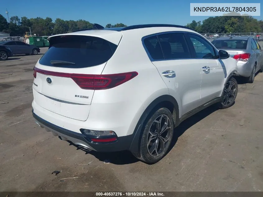 2020 Kia Sportage Sx Turbo VIN: KNDPR3A62L7804305 Lot: 40537276