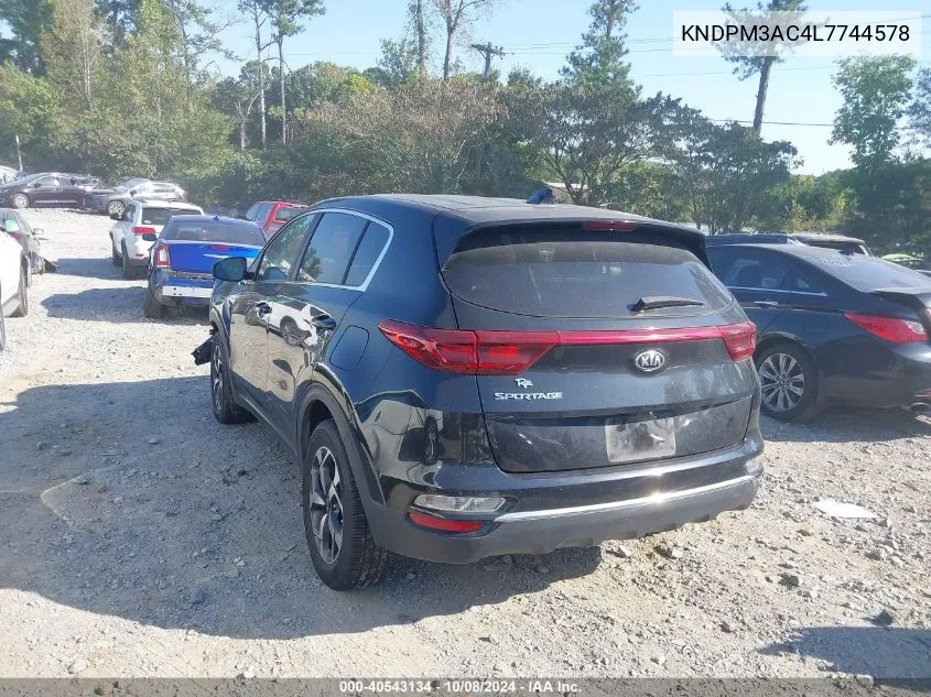 2020 Kia Sportage Lx VIN: KNDPM3AC4L7744578 Lot: 40543134