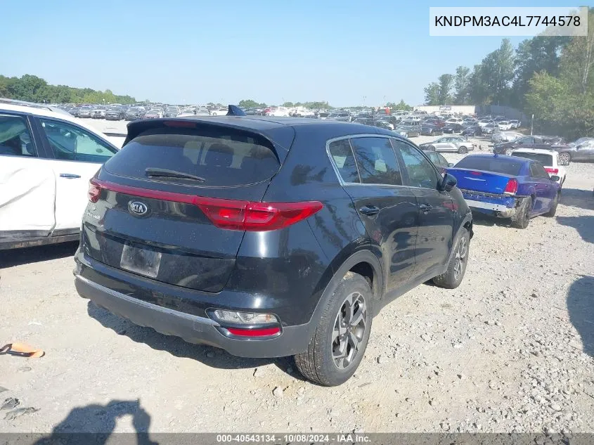 2020 Kia Sportage Lx VIN: KNDPM3AC4L7744578 Lot: 40543134