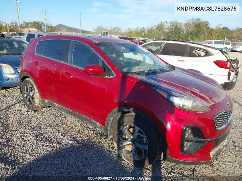 2020 Kia Sportage Lx VIN: KNDPM3AC8L7828676 Lot: 40546627