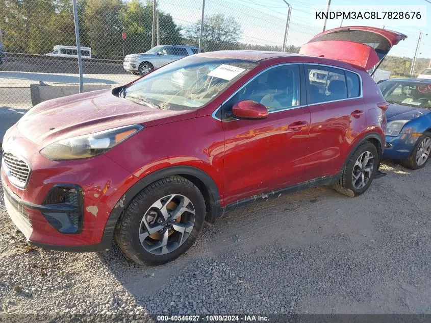 2020 Kia Sportage Lx VIN: KNDPM3AC8L7828676 Lot: 40546627