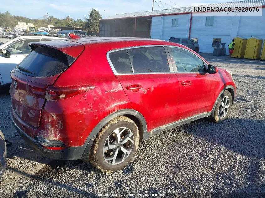 2020 Kia Sportage Lx VIN: KNDPM3AC8L7828676 Lot: 40546627