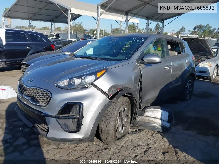 2020 Kia Sportage Lx VIN: KNDPM3ACXL7685892 Lot: 40549895