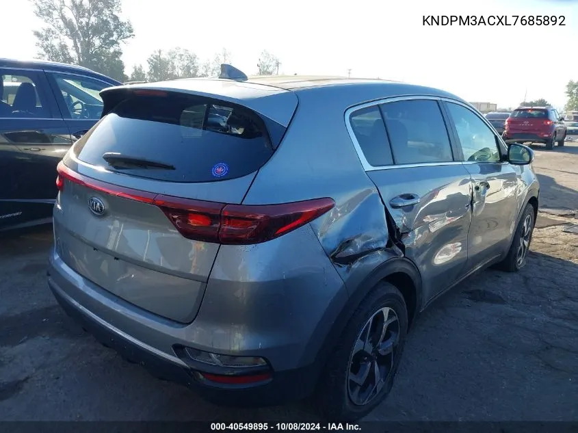 2020 Kia Sportage Lx VIN: KNDPM3ACXL7685892 Lot: 40549895