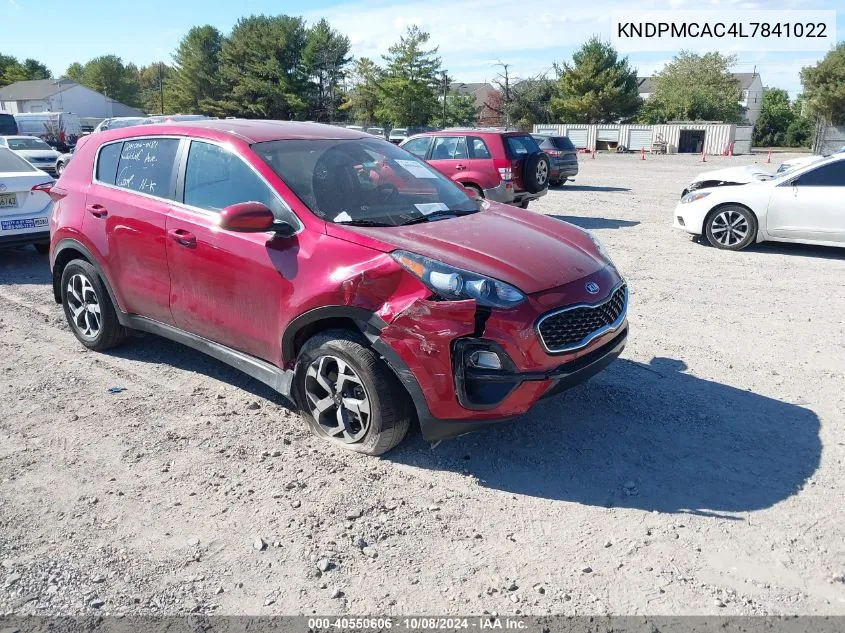 KNDPMCAC4L7841022 2020 Kia Sportage Lx