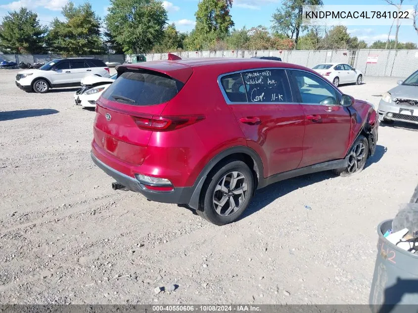 KNDPMCAC4L7841022 2020 Kia Sportage Lx