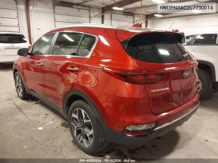 2020 Kia Sportage Ex VIN: KNDPN3AC2L7730014 Lot: 40552024