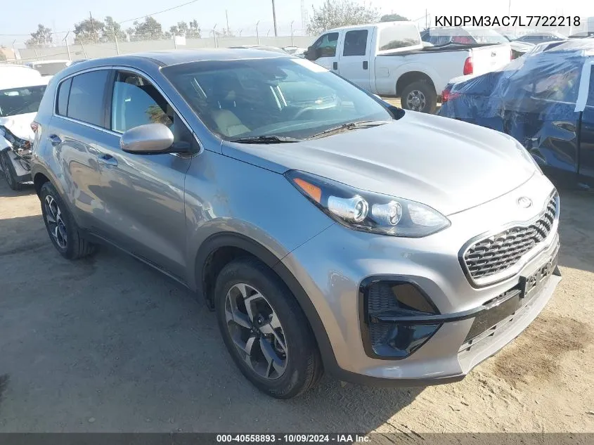 2020 Kia Sportage Lx VIN: KNDPM3AC7L7722218 Lot: 40558893