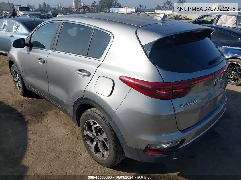 2020 Kia Sportage Lx VIN: KNDPM3AC7L7722218 Lot: 40558893