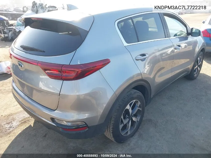 2020 Kia Sportage Lx VIN: KNDPM3AC7L7722218 Lot: 40558893