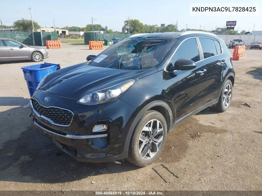 2020 Kia Sportage Ex VIN: KNDPN3AC9L7828425 Lot: 40565919