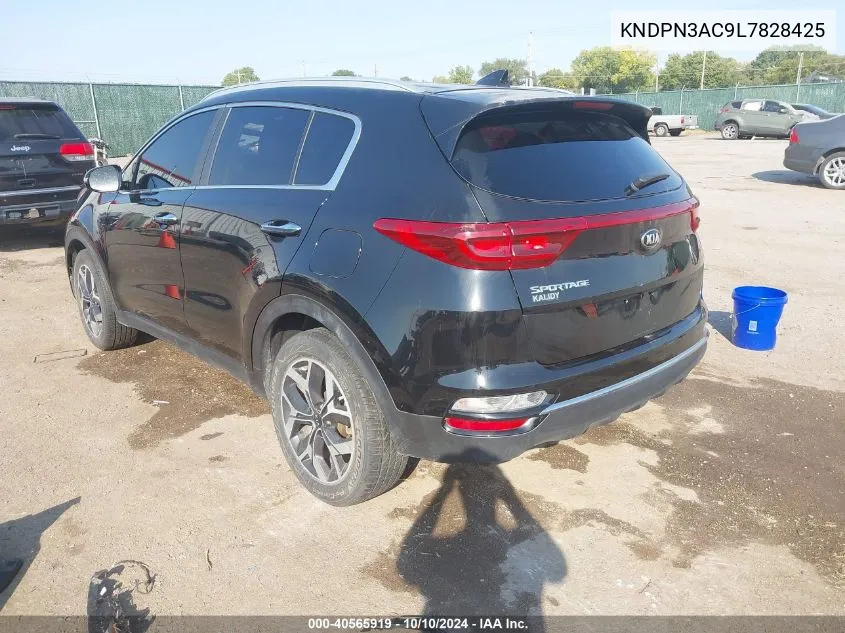 2020 Kia Sportage Ex VIN: KNDPN3AC9L7828425 Lot: 40565919