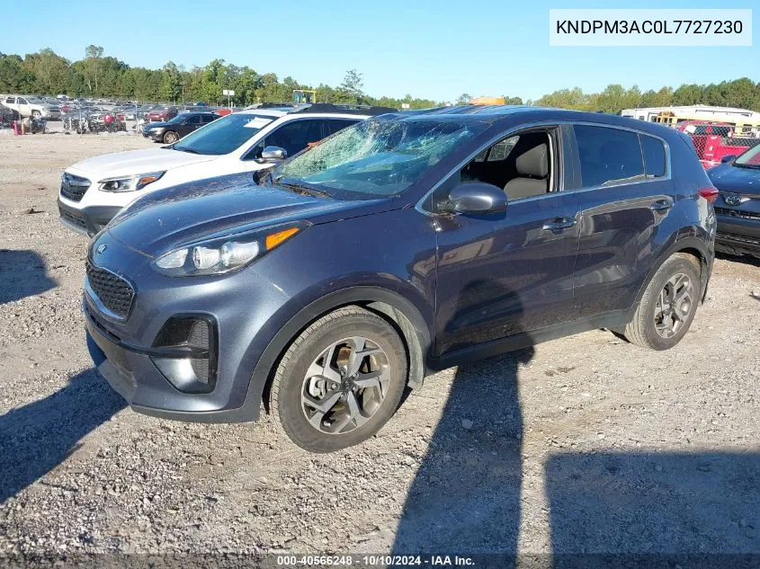 2020 Kia Sportage Lx VIN: KNDPM3AC0L7727230 Lot: 40566248