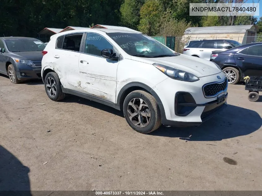 2020 Kia Sportage Lx VIN: KNDPM3AC7L7840480 Lot: 40573337