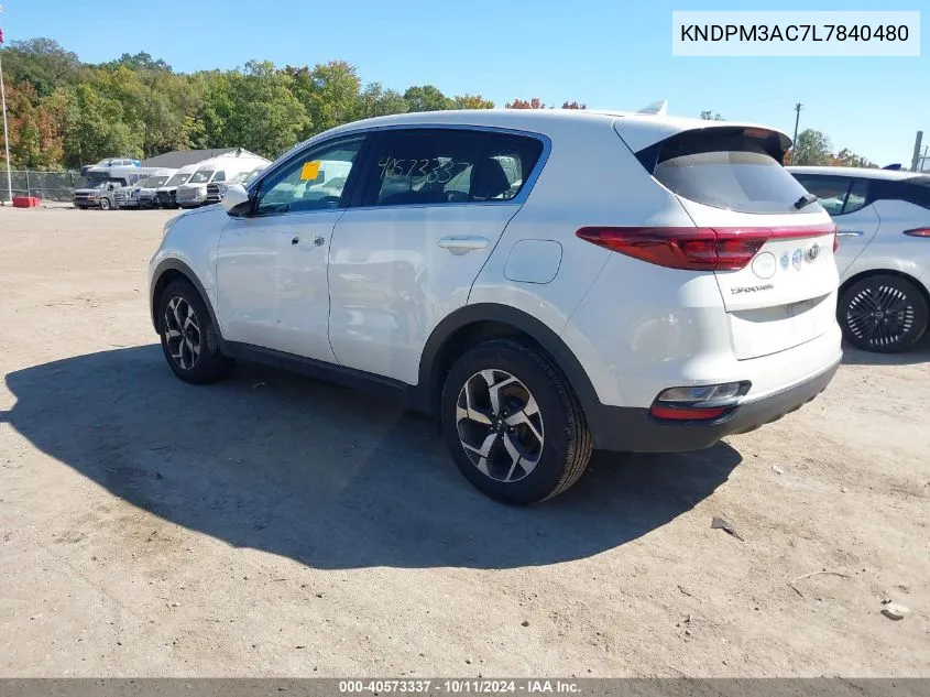 2020 Kia Sportage Lx VIN: KNDPM3AC7L7840480 Lot: 40573337