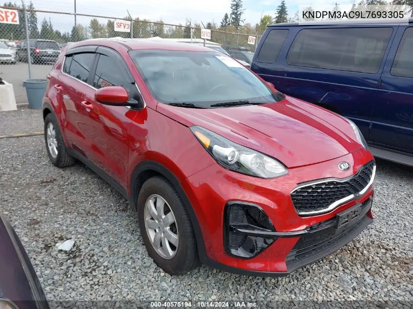 2020 Kia Sportage Lx VIN: KNDPM3AC9L7693305 Lot: 40575194