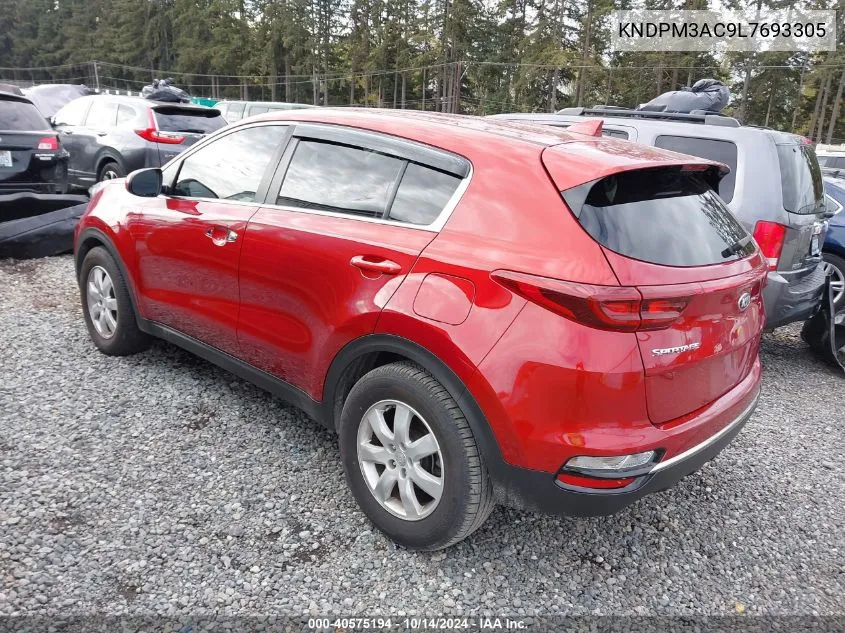 2020 Kia Sportage Lx VIN: KNDPM3AC9L7693305 Lot: 40575194