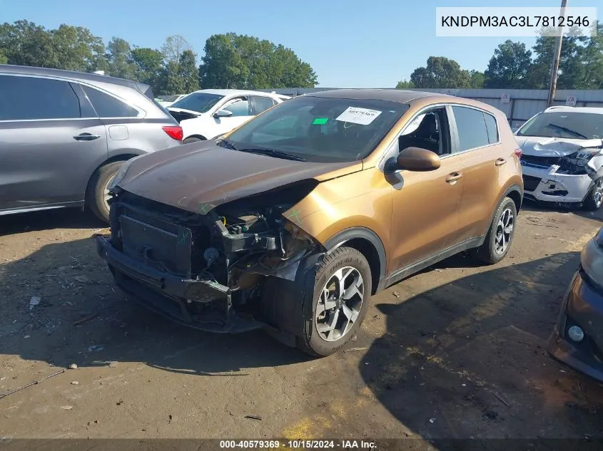 2020 Kia Sportage Lx VIN: KNDPM3AC3L7812546 Lot: 40579369