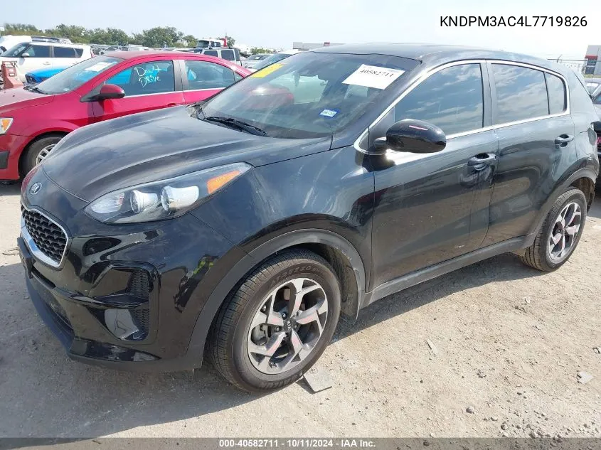 2020 Kia Sportage Lx VIN: KNDPM3AC4L7719826 Lot: 40582711