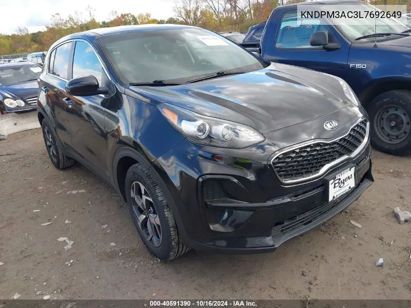 2020 Kia Sportage Lx VIN: KNDPM3AC3L7692649 Lot: 40591390