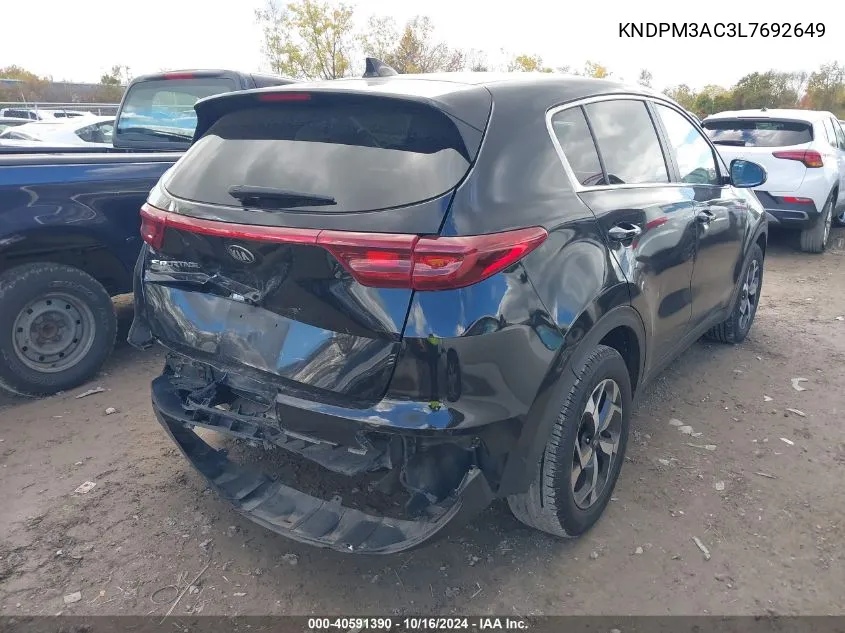 2020 Kia Sportage Lx VIN: KNDPM3AC3L7692649 Lot: 40591390