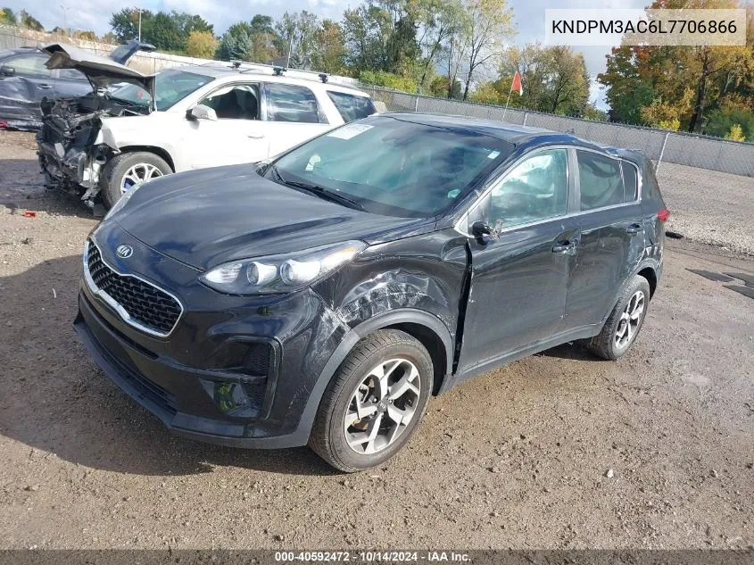 2020 Kia Sportage Lx VIN: KNDPM3AC6L7706866 Lot: 40592472