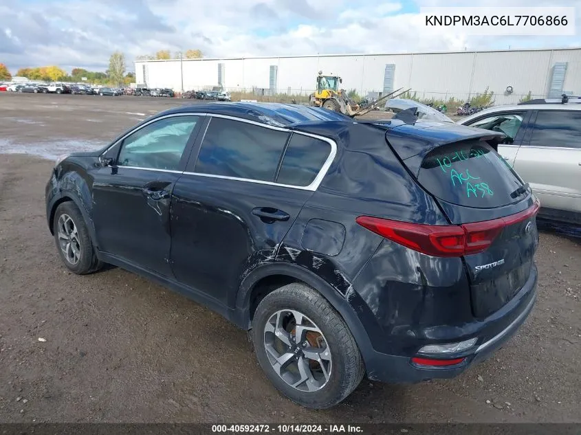 2020 Kia Sportage Lx VIN: KNDPM3AC6L7706866 Lot: 40592472