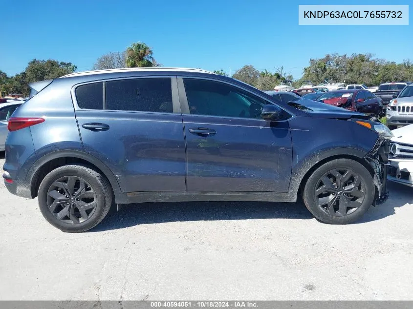 2020 Kia Sportage S VIN: KNDP63AC0L7655732 Lot: 40594051