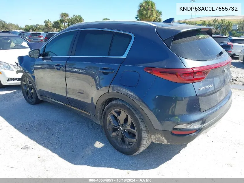 2020 Kia Sportage S VIN: KNDP63AC0L7655732 Lot: 40594051