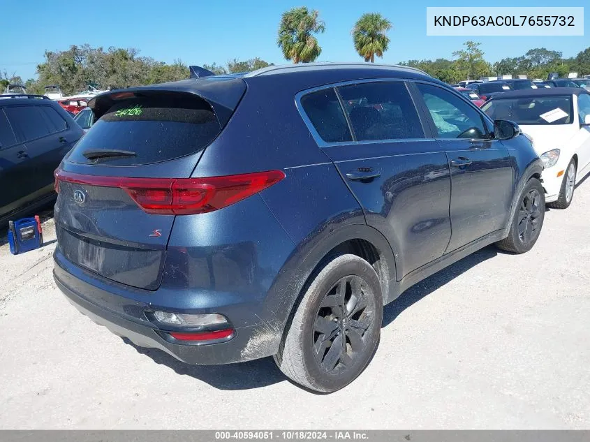 2020 Kia Sportage S VIN: KNDP63AC0L7655732 Lot: 40594051